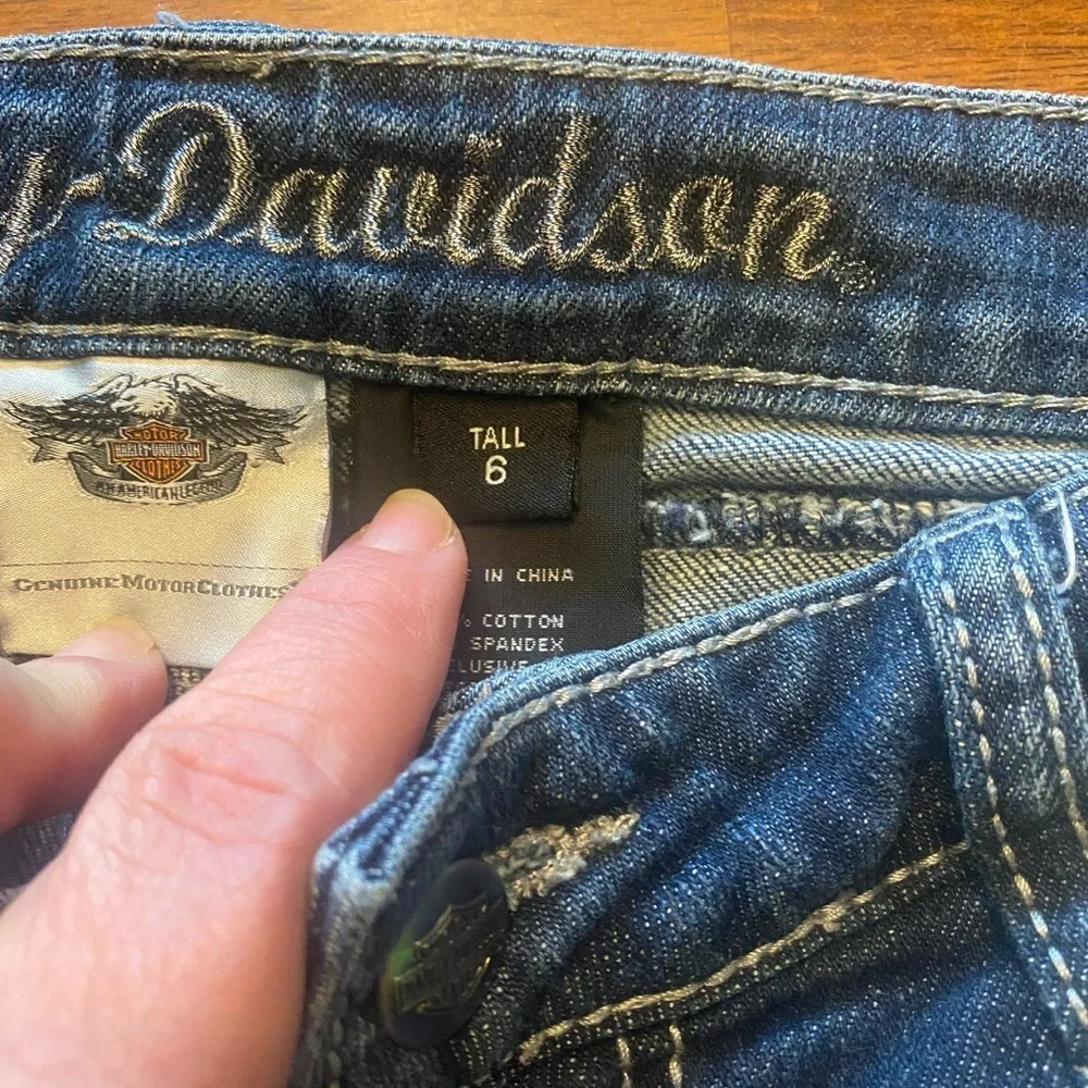 VTG Harley-Davidson Women's Embellished Dark Wash Bootcut Jeans